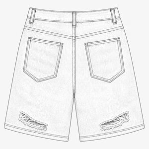 <span class=keywords><strong>Jeans</strong></span> en denim selvedge YOUMI personnalisés ODM, délavés à l'acide, effet vintage, déchirés, coupe large, pour hommes, style streetwear Y2K - Product Image 2