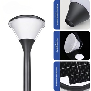 Luces Solares LED de Jardín de 30W, Resistentes al Agua IP65, de Aluminio, Regulables, de Alta Luminosidad Ra85, Ángulo de Haz de 180°, para Paisajismo, Venta al Por Mayor - Product Image 4