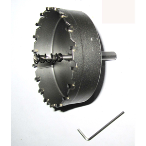 مثلث عرقوب الرمال انفجر الحفر من خلال نوع TCT التنغستن كربيد يميل حفرة المنشار مع مركز مثقاب الخشب لالفولاذ المقاوم للصدأ - Product Image 5