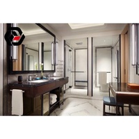 Projet 30 MOQ Suite d'hôtes haut de gamme avec fenêtre du sol au plafond 5 étoiles Projets d'appartements haut de gamme Mobilier de chambre d'hôtel sur mesure