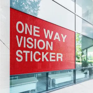 Custom Vinyl Glass Window Film 1 Way Vision See Through Stickers