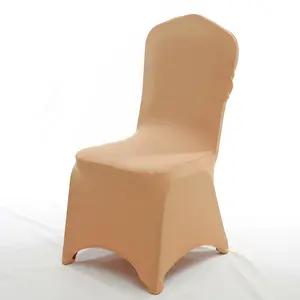 Yüksek kaliteli şeker renk gömme katlama dekorasyon streç Spandex elastik sandalye kapakları olaylar düğün için