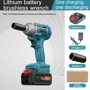 Chất Lượng Cao Điện Tác Động Cờ Lê Mô-men Xoắn Cao Đầu Ra Không Chổi Than Sửa Chữa Xe Tác Động Cờ Lê Với LED Làm Việc Ánh Sáng - Product Image 2