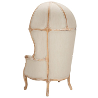 Fauteuil cage à oiseaux de luxe avec cadre en bois et tissu