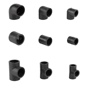 PE Plastic Butt Welding Pipes Fittings 90 degree elbow pipe fittings hdpe