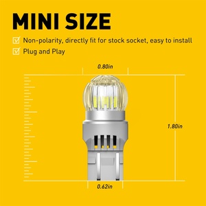 Auxito dẫn trắng trở lại lên ngược lại bóng đèn 2800lm 7443 7440 6000K công suất cao - Product Image 6