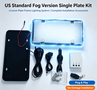 Support de plaque d'immatriculation double pour voiture, norme américaine, avec finition effet brouillard, pour les marchés américains - Vente chaude