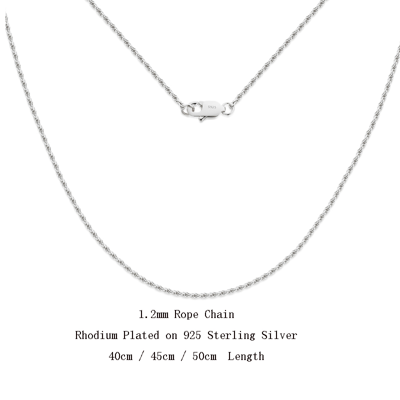 Silver-1.2mm Rope Chain
