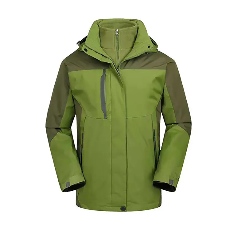 Men's Outdoor Coat Outdoor Jacket Man's Hooded Long Sleeve Warmth Windproof Army Green