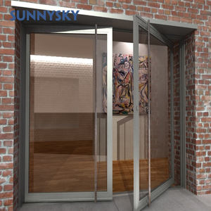 Glazen Staal Exterieur Flat Sunnysky Security Front Draaideur Kern Hout Luxe Solide Grafisch Ontwerp Op Maat Goedkope Prijs Huis - Product Image 5
