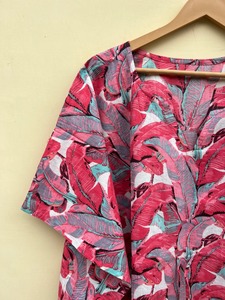 Caftán Indio de Algodón con Estampado de Plumas, Estilo Informal, para Mujer, Damas de Honor, Largo hasta la Rodilla, con Cordón Ajustable, Ligero, para Invierno - Product Image 2