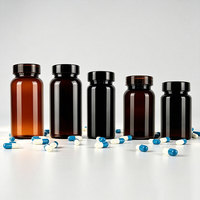 Nouvelle arrivée 150cc PET plastique mat givré vitamine supplément bouteille médecine pilule capsule bouteille avec bouchon de sécurité enfant