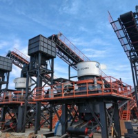 Concasseur à cône CH440 équivalent, machine de concassage hydraulique monocylindre, options de chambres multiples, pour galets et pierres de rivière