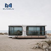 Maison en conteneur d'acier moderne de luxe avec murs en verre panoramiques pour hôtel et usage extérieur