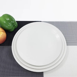 Plato redondo blanco de cerámica, porcelana fina, plato bajo para postre o carne, para fiestas, vajilla para uso doméstico. - Product Image 4