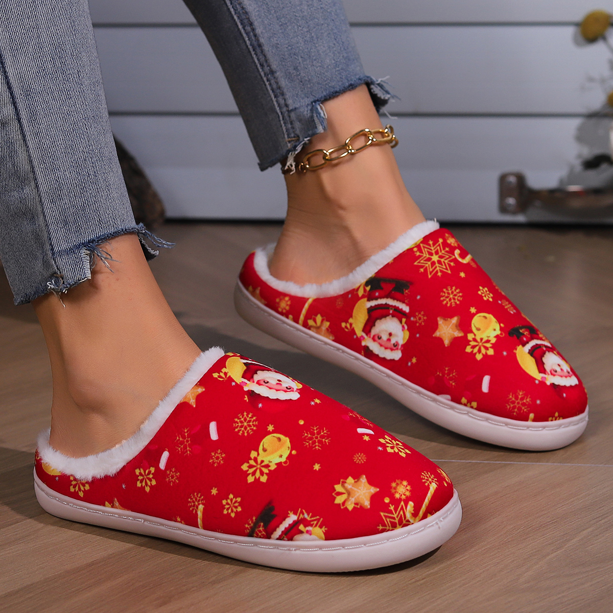 Indoor Slippers Funny Christmas Slippers For Adults Personalised