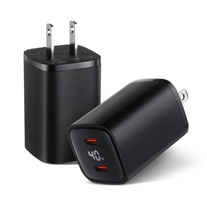 Bloc chargeur double USB-C 40W, charge rapide PD, double chargeur Type-C, prise US, <span class=keywords><strong>adaptateur</strong></span> secteur portable pour iPhone, téléphone mobile Android - Product Image 4