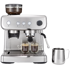 Cafetera Espresso Italiana Eléctrica Programable Semiautomática de Acero Inoxidable, 15 Bares de Presión, Clase A+ de Eficiencia Energética - Product Image 1