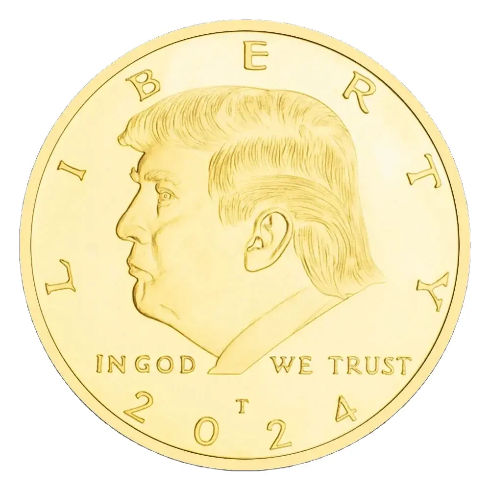 45e President Munten 2024 Verzamelbare Gouden Vergulde Souvenir En Geschenken Herdenkingsuitdaging Munt Woondecoratie