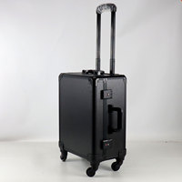 Boîte à outils carrée en aluminium personnalisée OEM/ODM, valise de transport avec poignée trolley, mousse EVA, logo personnalisé, serrure à clé métallique, étanche et antichoc