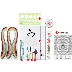 Kits de forage de papier trempé, 360 bandes et outils, 36 couleurs, bricolage, pour débutants