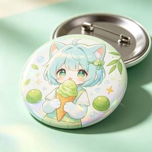 Custom Lenticular Tinplate Button Badge Name Metal Tin <b>Pin</b> Wholesale Logo Offset Printing in Promotional Business Gifts - Product Image 4