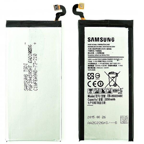 Mobile Phone Button Battery for S6 G920F 2550mAh Li-ion Replacement Part