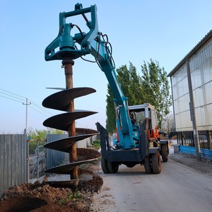 Tarière hydraulique pour le forage de poteaux et de fondations, tarière industrielle en acier avec couple de 48,97 pi-lb - Product Image 3