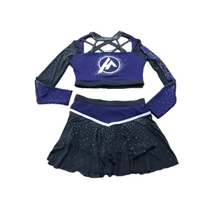 Cheerleader Costume Personalizado Impresso Esportes Mulheres Equipe Competição Sexy Cheerleading Uniformes