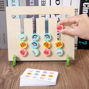 Vente en gros : Puzzle d'échecs en bois sur circuit, aide pédagogique <span class=keywords><strong>pour</strong></span> <span class=keywords><strong>la</strong></span> maternelle, jeu de logique et de classification, jouet de réflexion, labyrinthe - Product Image 3
