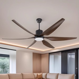 54 Inch <b>Ceiling</b> Fan With <b>Light</b>, 6 Speed Reversible DC Motor 6 ABS Blades <b>Remote</b> <b>Control</b> Dimmable LED Fan <b>Light</b> For Living room - Product Image 4