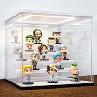 Vitrine d'exposition en acrylique LED personnalisée CYC, transparente comme du cristal, anti-UV, empilable, pour rangement et décoration, au design moderne