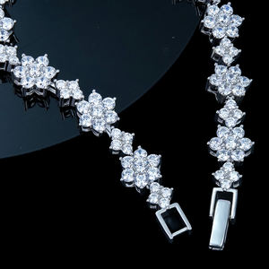 Nouveaux Bracelets Tennis Bling Iced Sunflower en Argent Sterling 925 avec Breloque Moissanite pour Femme, Cadeau de Mariage Tendance, Certifié GRA - Product Image 3