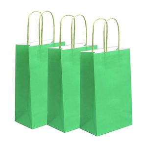 Paper <b>Gift</b> Bags with Handles <b>Small</b> Perfect Solution for Graduation Party Shopping Color Kraft Retail Tear Resistant Paper Bag - Product Image 1