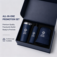 Kit promotionnel d'entreprise personnalisé, ensemble cadeau d'affaires avec logo imprimé, parapluie pliable, gobelet, chapeau bob pour événements et expositions