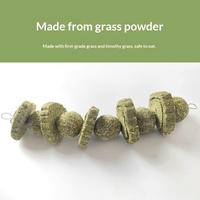 Balle de foin à mâcher pour lapin, gâteau de fleurs d'alfalfa, jouet et friandise pour hamster, aliments secs pour la dentition, 150g, litière pour petits animaux