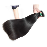Extensions de cheveux humains péruviens et brésiliens de 8 à 40 pouces, 100 % vierges Remy, lisses et soyeux, en provenance de Chine