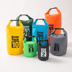 Bolsa de almacenamiento de pesca de tela de malla de PVC bolsa de barril impermeable con diseño de <span class=keywords><strong>Cala</strong></span> de rastreo para equipo de pesca escalador y deriva - Product Image 1