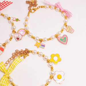 Collar para Mascotas con Lazo de Pato y Perlas, Accesorios de Dibujos Animados para Perros y Gatos - Product Image 4