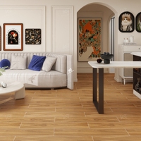 Carreaux de porcelaine en céramique aspect bois de cuisine pour sol 20cm x 100cm