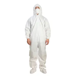 Dust-proof Work Clothes Laboratory Workshop Gowns Kit Set SMS Protective Coverall