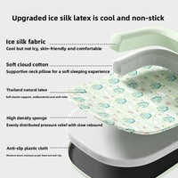 Tapis rafraîchissant pour animaux de compagnie imprimé dinosaure vert clair, avec support de cou incurvé, respirant, lavable, pour l'été