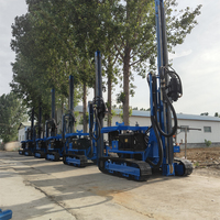 Petit appareil de forage rotatif DTH chinois avec moteur diesel 22HP, profondeur maximale de 40m, utilisation pour puits d'eau