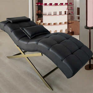 เตียงต่อขนตาแบบใหม่ รุ่น S-Type ทันสมัย เก้าอี้เสริมสวย โครงโลหะหุ้มหนัง PU  ฟองน้ำความหนาแน่นสูง สำหรับบริการต่อขนตา - Product Image 4