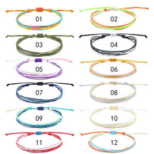 <span class=keywords><strong>Tobillera</strong></span> tejida con cordón de cera multicapa a la moda, pulsera colorida Bohemia para pie, ajustable, impermeable, para verano, playa, <span class=keywords><strong>Surf</strong></span>, tobilleras para mujer - Product Image 3