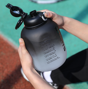 2026 Luxury 2.5L <b>Large</b> Capacity Water Bottle Wholesale Custom Logo Motivational Fitness Sports Jug with Handle and Strap - Product Image 5