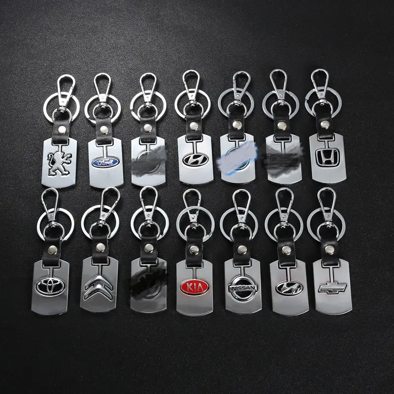Factory wholesale cheap metal car logo keychain men car pendant custom logo keychain