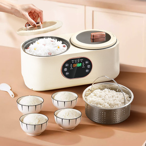 Vente en gros usine – Cuiseur à riz intelligent 1,8 L + 1,8 L, mini, compact, automatique et multifonctionnel pour petits espaces domestiques - Product Image 1