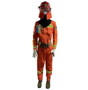 Venta caliente uniforme de bombero ropa de lucha contra incendios en general con chaleco casco botas tipos ignífugos