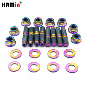 HRMin <span class=keywords><strong>Rainbow</strong></span> Color Gr.5 Kit de goujons de collecteur d'échappement en titane avec écrou à bride hexagonale et rondelle - Product Image 1